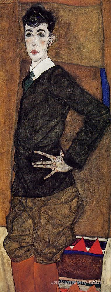 Portrait of Erich Lederer by Egon Schiele paintings reproduction